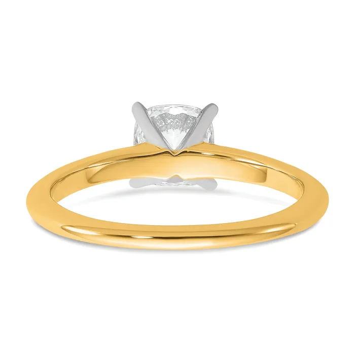 Rings Goldia 14k Twotone 1 Ct Lab Grown Diamond VSSI G Cushion Solitare Engagement Ring