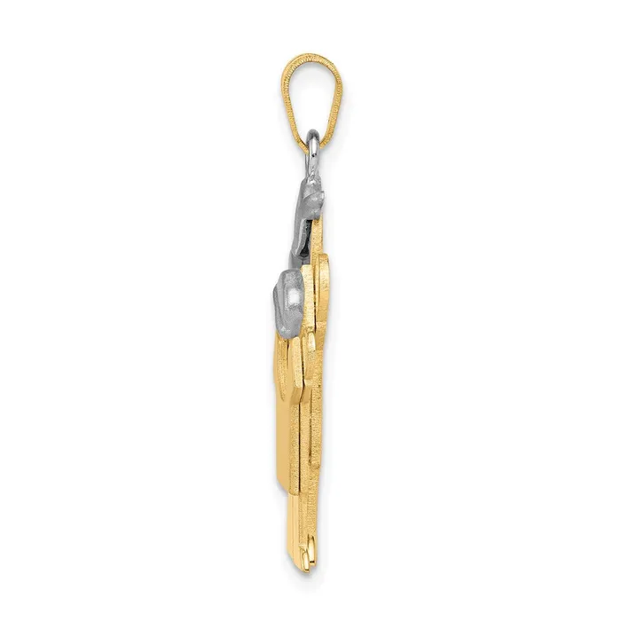 Rings Goldia 14k Twotone Gold Twotone Gold Big Boy and Little Boy Engravable Charm