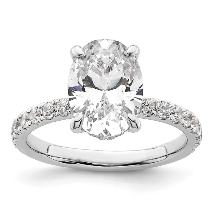 Rings Goldia 14k White Gold 12 Ct Lab Grown Diamond VSSI G 3 Ct center Flair Oval Engagement Ring Rings Goldia 14k White Gold 12 Ct Lab Grown Diamond VSSI G 3 Ct center Flair Oval Engagement Ring