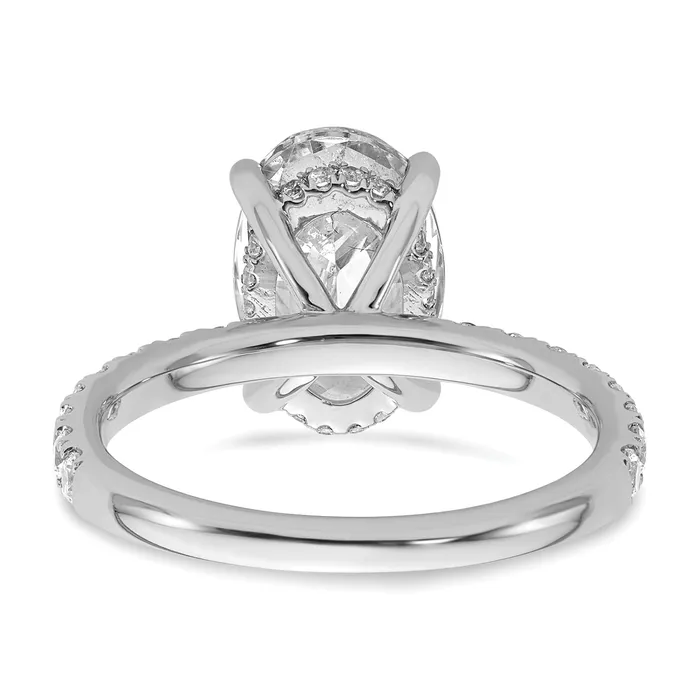 Rings Goldia 14k White Gold 12 Ct Lab Grown Diamond VSSI G 3 Ct center Flair Oval Engagement Ring