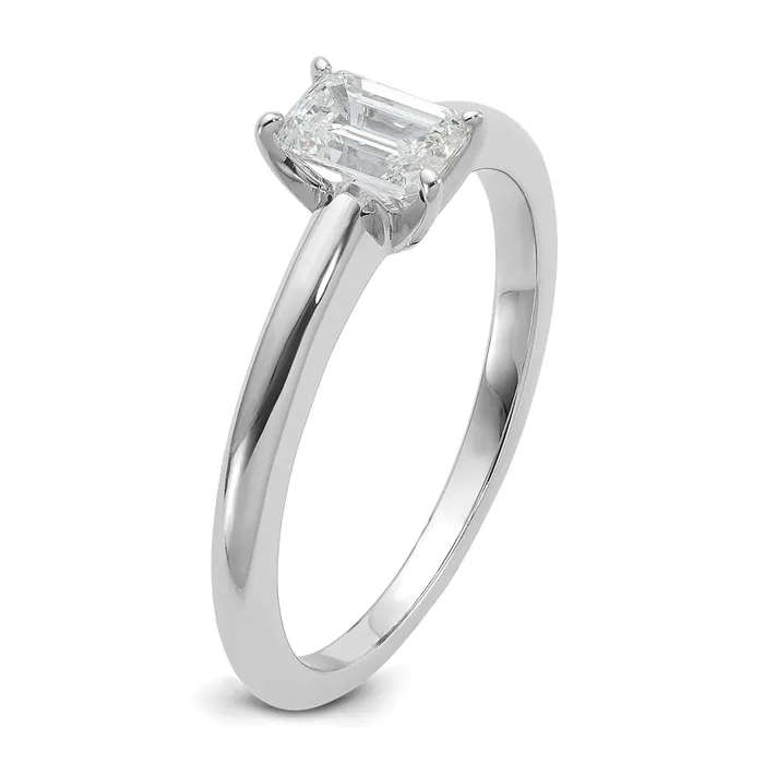 Rings Goldia 14k White Gold 12 Ct Lab Grown Diamond VSSI G Emerald Solitare Engagement Ring
