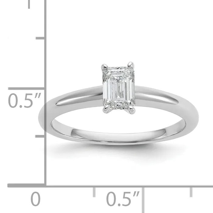 Rings Goldia 14k White Gold 12 Ct Lab Grown Diamond VSSI G Emerald Solitare Engagement Ring