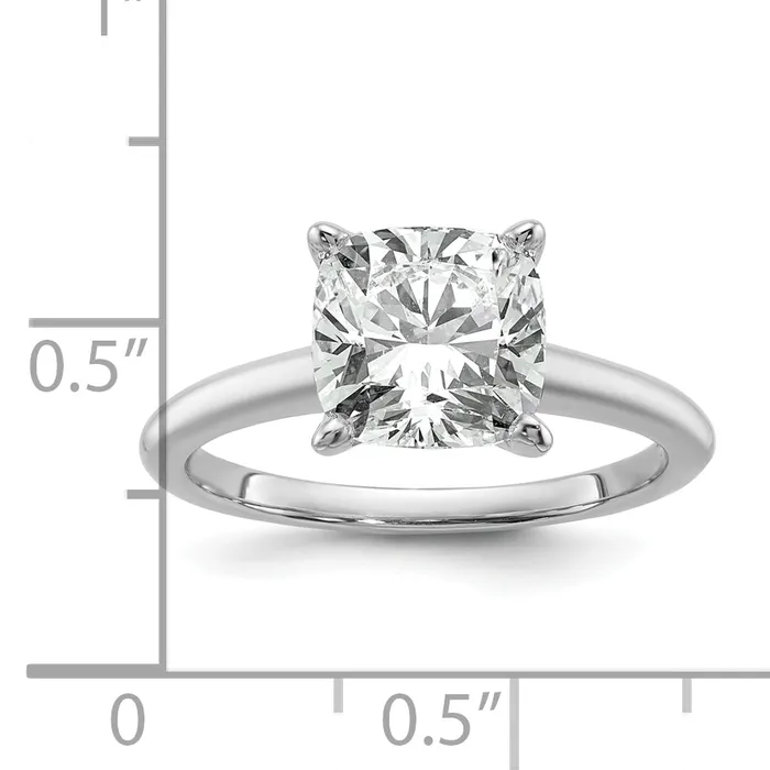 Rings Goldia 14k White Gold 3 Ct Certified Lab Grown Diamond VSSI G Cushion Solitare Engagement Ring