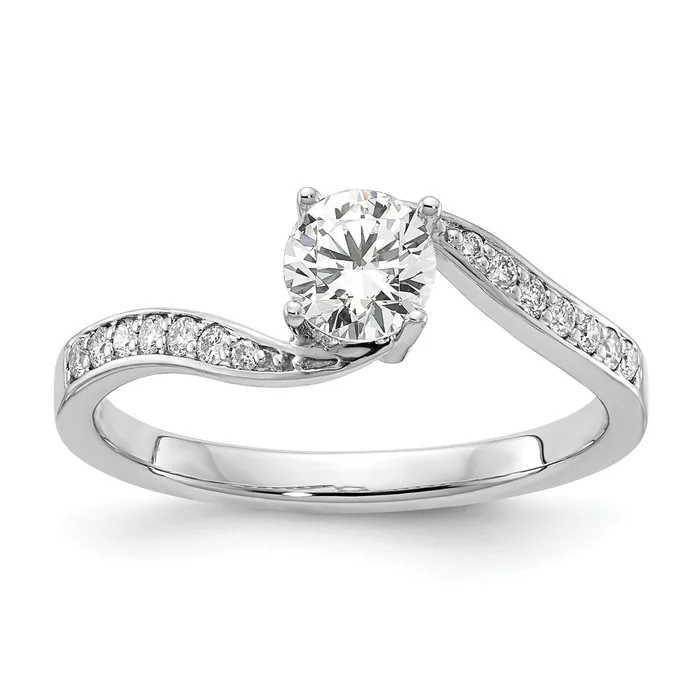 Rings Goldia 14k White Gold 58 Ct Lab Grown Diamond VSSI ByPass Engagement Ring Rings Goldia 14k White Gold 58 Ct Lab Grown Diamond VSSI ByPass Engagement Ring