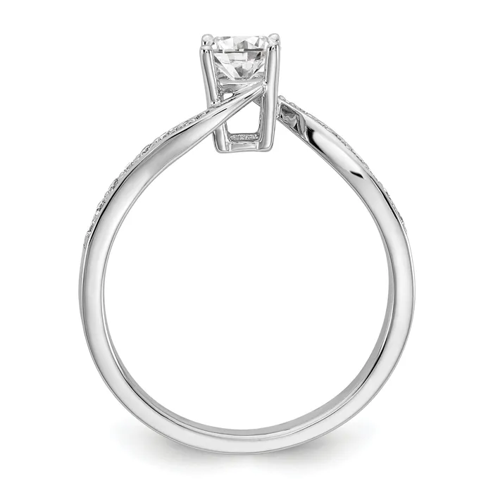 Rings Goldia 14k White Gold 58 Ct Lab Grown Diamond VSSI ByPass Engagement Ring