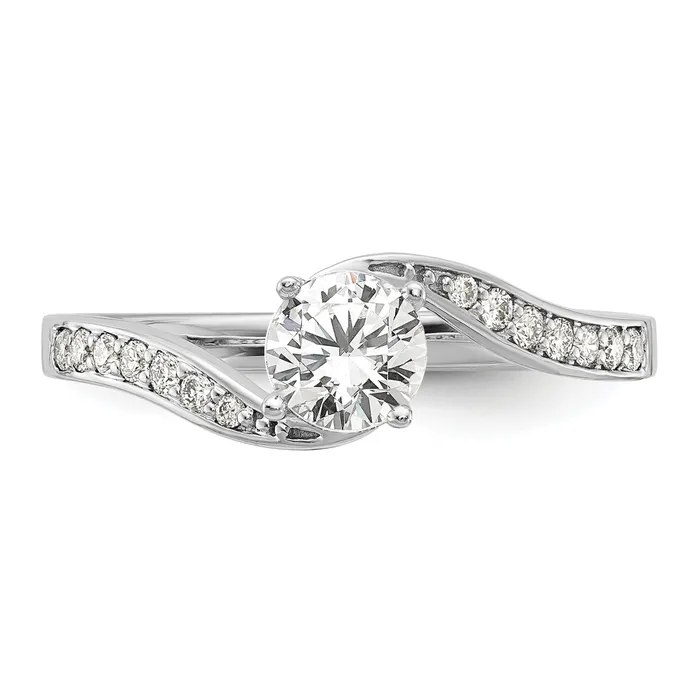 Rings Goldia 14k White Gold 58 Ct Lab Grown Diamond VSSI ByPass Engagement Ring