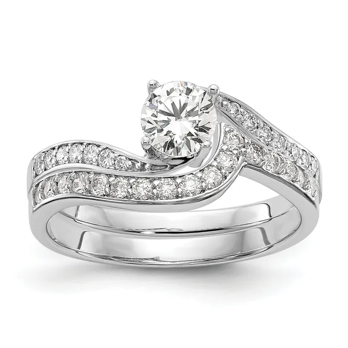 Rings Goldia 14k White Gold 58 Ct Lab Grown Diamond VSSI ByPass Engagement Ring