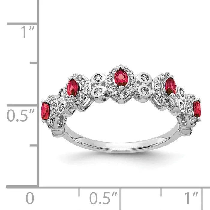 Rings Goldia 14k White Gold Real Diamond u0026 Ruby Ring