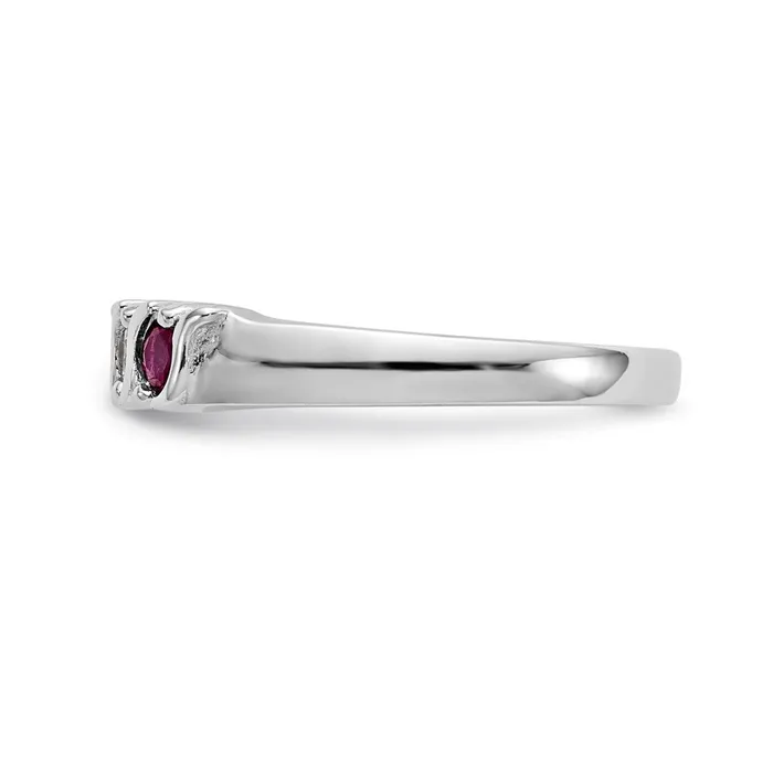 Rings Goldia 14k White Gold Real Diamond wRuby Band