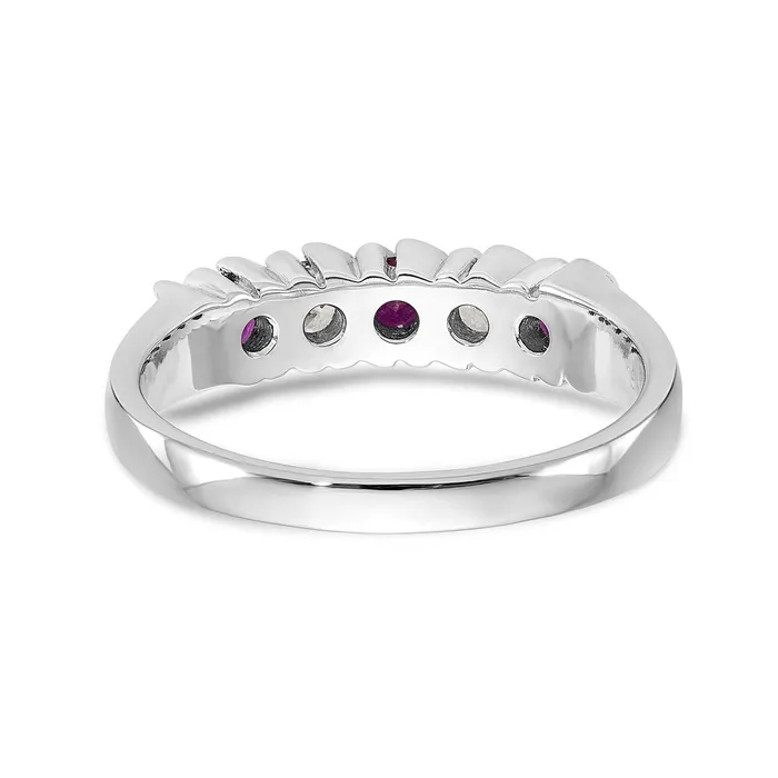 Rings Goldia 14k White Gold Real Diamond wRuby Band