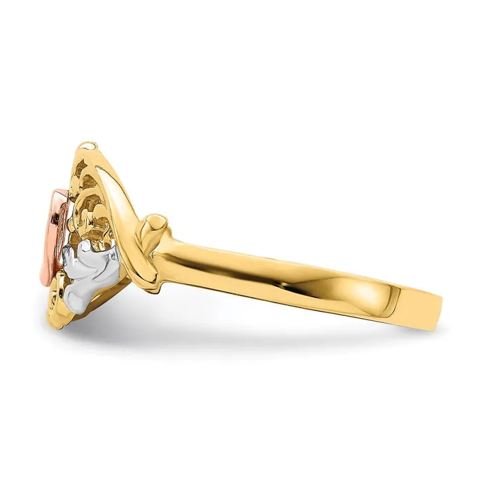 Rings Goldia 14k Yellow and Rose Gold wWhite Rhodium Heart Ring