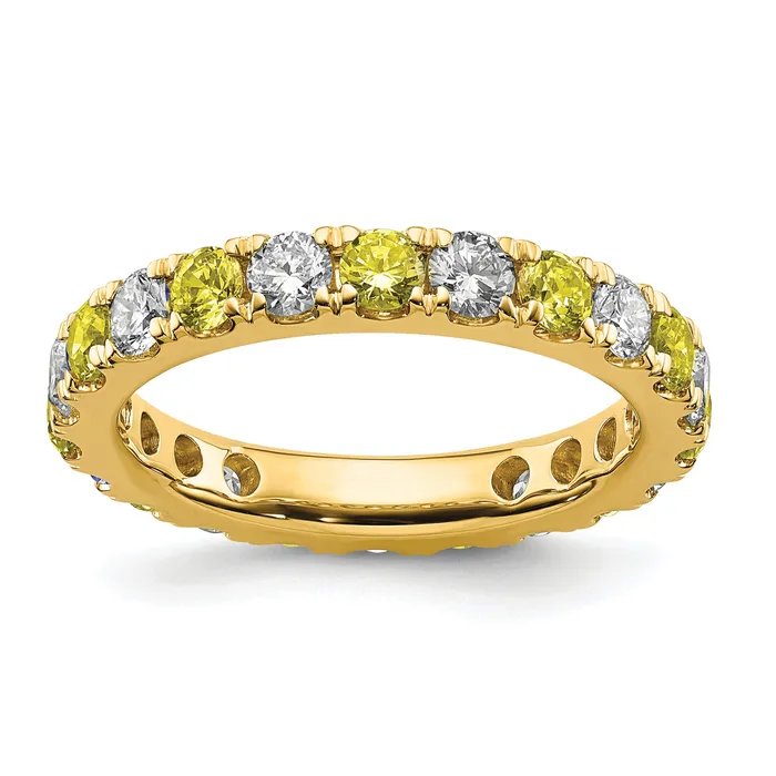 Rings Goldia 14k Yellow Gold 1 15 Ct Lab Grown Diamond VSSI G and Lab Created Sapphire Eternity Band Ring Rings Goldia 14k Yellow Gold 1 15 Ct Lab Grown Diamond VSSI G and Lab Created Sapphire Eternity Band Ring