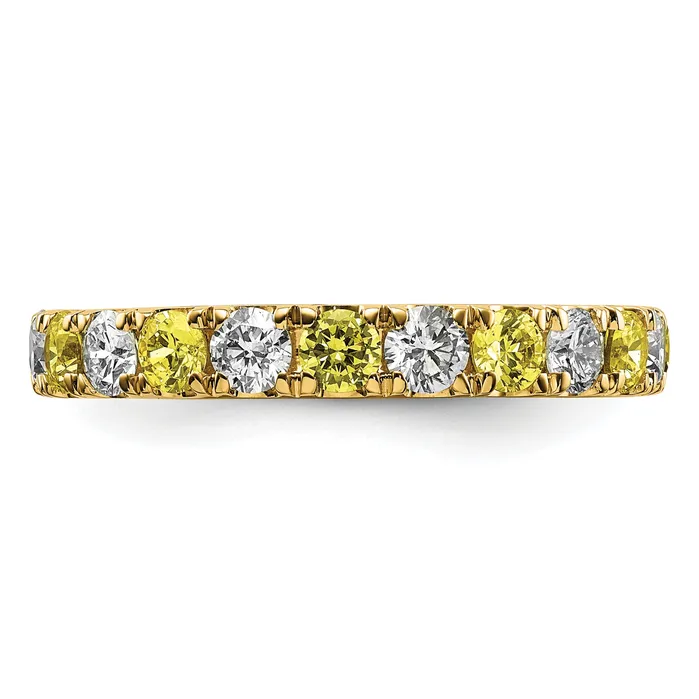 Rings Goldia 14k Yellow Gold 1 15 Ct Lab Grown Diamond VSSI G and Lab Created Sapphire Eternity Band Ring