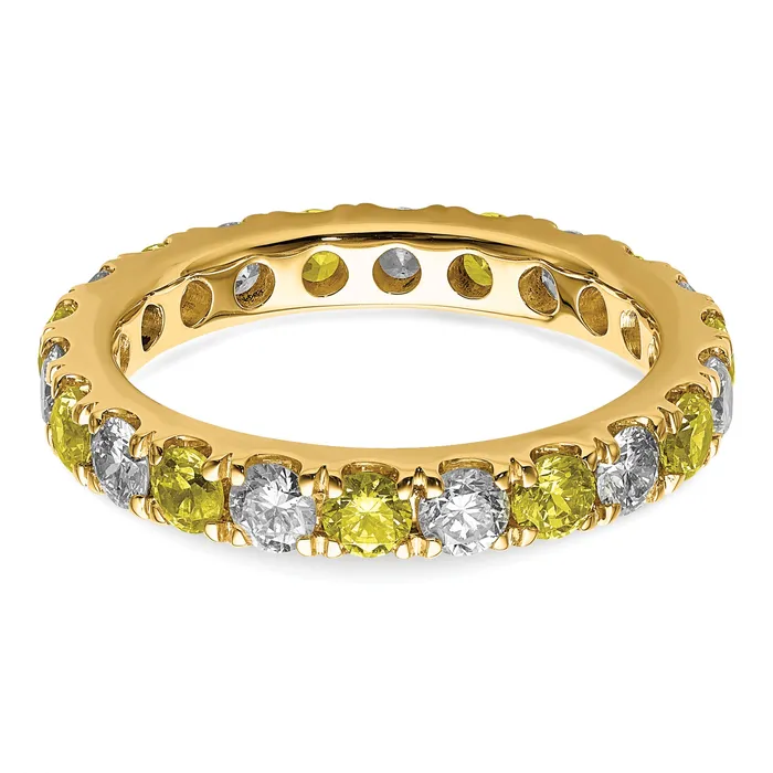 Rings Goldia 14k Yellow Gold 1 15 Ct Lab Grown Diamond VSSI G and Lab Created Sapphire Eternity Band Ring