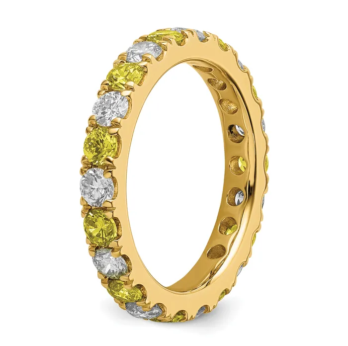 Rings Goldia 14k Yellow Gold 1 15 Ct Lab Grown Diamond VSSI G and Lab Created Sapphire Eternity Band Ring
