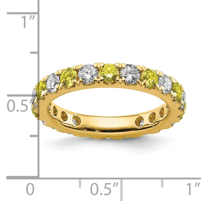 Rings Goldia 14k Yellow Gold 1 15 Ct Lab Grown Diamond VSSI G and Lab Created Sapphire Eternity Band Ring