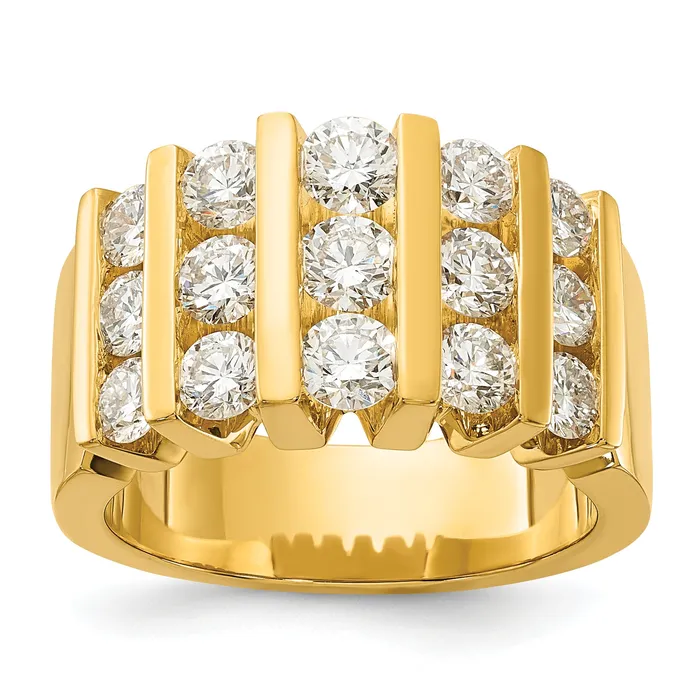 Rings Goldia 14k Yellow Gold 2 Ct Lab Grown Diamond VSSI Band Ring Rings Goldia 14k Yellow Gold 2 Ct Lab Grown Diamond VSSI Band Ring