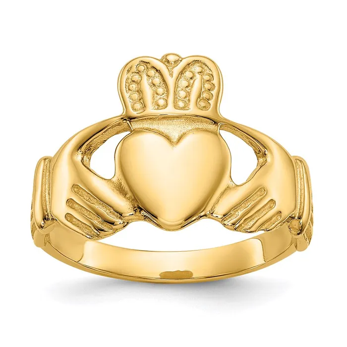 Rings Goldia 14K Yellow Gold Polished Ladies Claddagh Ring