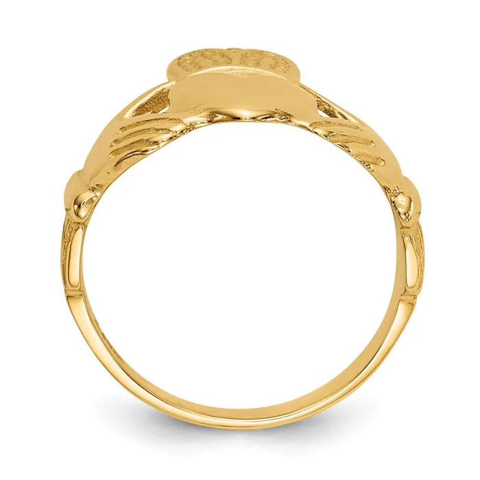 Rings Goldia 14K Yellow Gold Polished Ladies Claddagh Ring