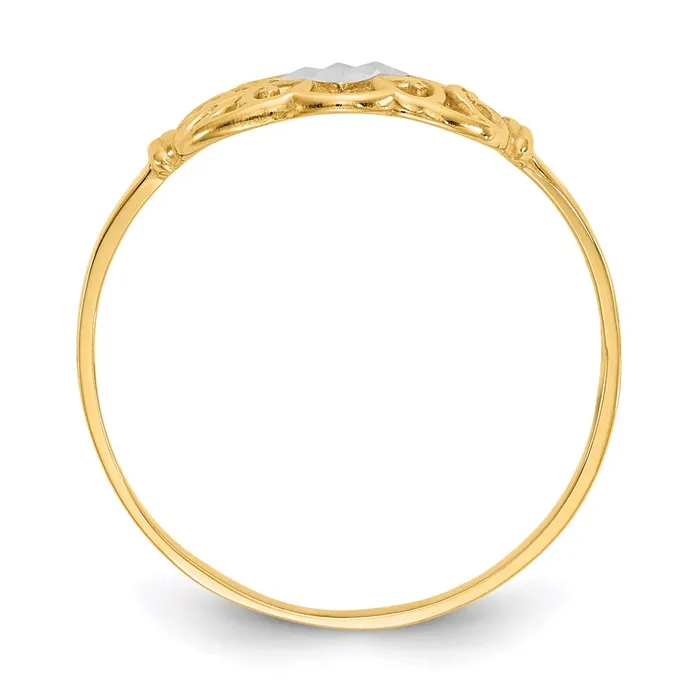 Rings Goldia 14k Yellow Gold wRhodium Filigree Ring