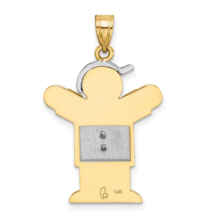 Rings Goldiacom 14k Two tone VS Diamond kid pendant