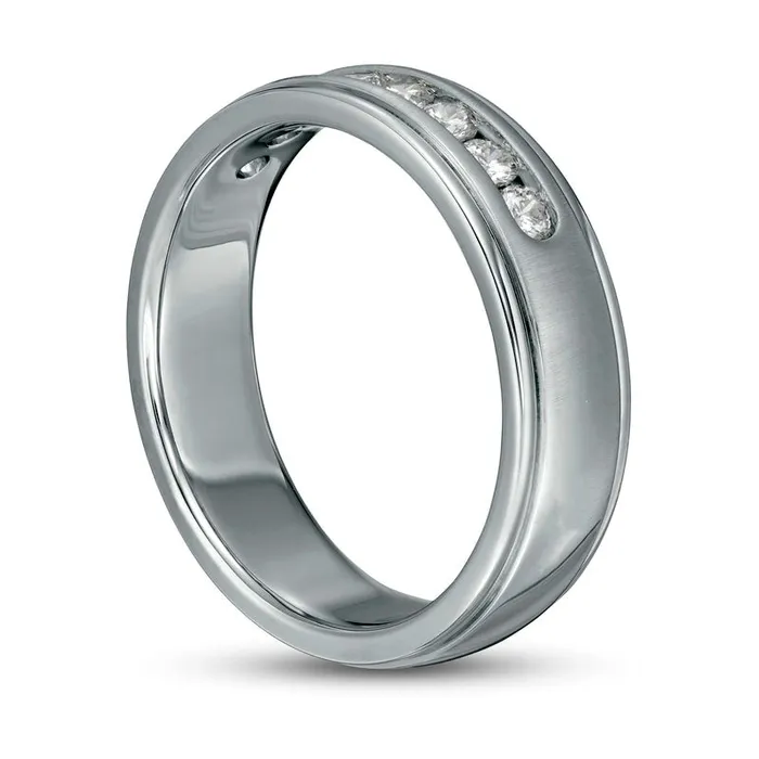 Rings Goldia Mens 050 CT TW Certified LabCreated Diamond Wedding Band in Solid 14K White Gold Size 10 Rings Goldia Mens 050 CT TW Certified LabCreated Diamond Wedding Band in Solid 14K White Gold Size 10