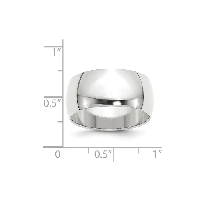 Rings Goldia Solid 10K White Gold 10mm Half Round MensWomens Wedding Band Ring Size 115 Rings Goldia Solid 10K White Gold 10mm Half Round MensWomens Wedding Band Ring Size 115