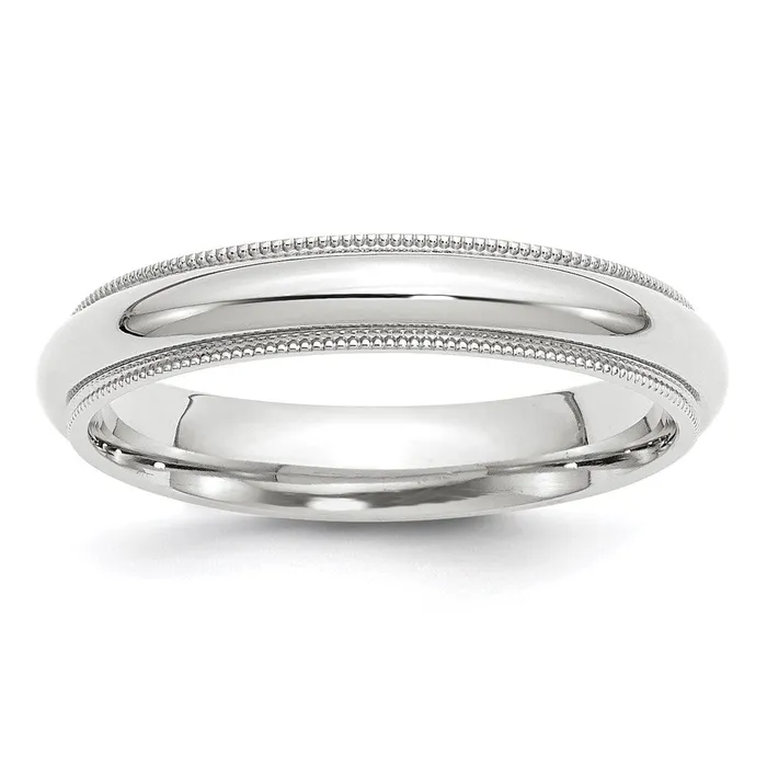 Rings Goldia Solid 10K White Gold 4mm Milgrain Comfort Fit MensWomens Wedding Band Ring Size 55 Rings Goldia Solid 10K White Gold 4mm Milgrain Comfort Fit MensWomens Wedding Band Ring Size 55
