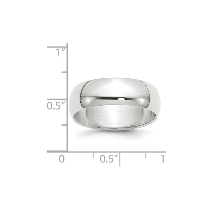 Rings Goldia Solid 10K White Gold 7mm Half Round MensWomens Wedding Band Ring Size 125 Rings Goldia Solid 10K White Gold 7mm Half Round MensWomens Wedding Band Ring Size 125