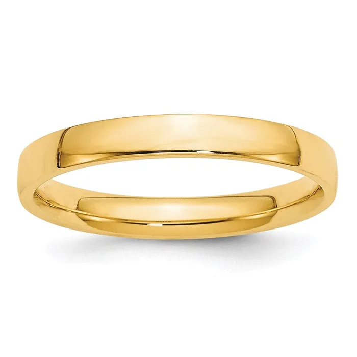 Rings Goldia Solid 10K Yellow Gold 3mm Light Weight Comfort Fit MensWomens Wedding Band Ring Size 75