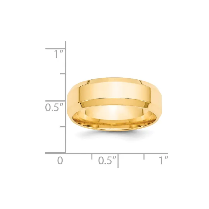 Rings Goldia Solid 10K Yellow Gold 7mm Bevel Edge Comfort Fit MensWomens Wedding Band Ring Size 8 Rings Goldia Solid 10K Yellow Gold 7mm Bevel Edge Comfort Fit MensWomens Wedding Band Ring Size 8