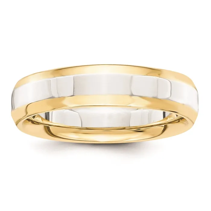 Rings Goldia Solid 10K Yellow Gold TwoTone 5mm Domed Size 6 Wedding MensWomens Wedding Band Ring Rings Goldia Solid 10K Yellow Gold TwoTone 5mm Domed Size 6 Wedding MensWomens Wedding Band Ring
