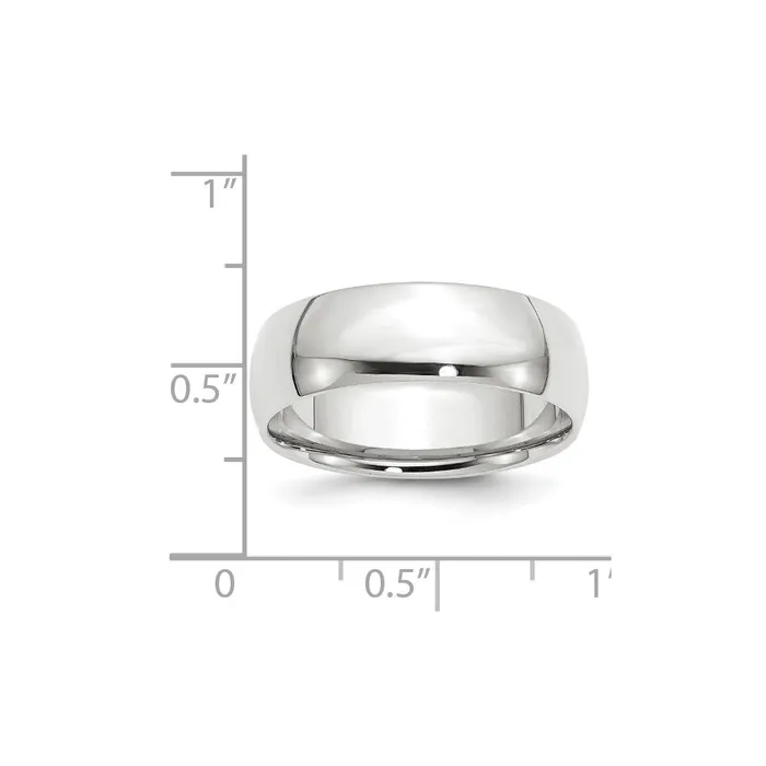 Rings Goldia Solid 14K White Gold 7mm Light Weight Comfort Fit MensWomens Wedding Band Ring Size 12 Rings Goldia Solid 14K White Gold 7mm Light Weight Comfort Fit MensWomens Wedding Band Ring Size 12