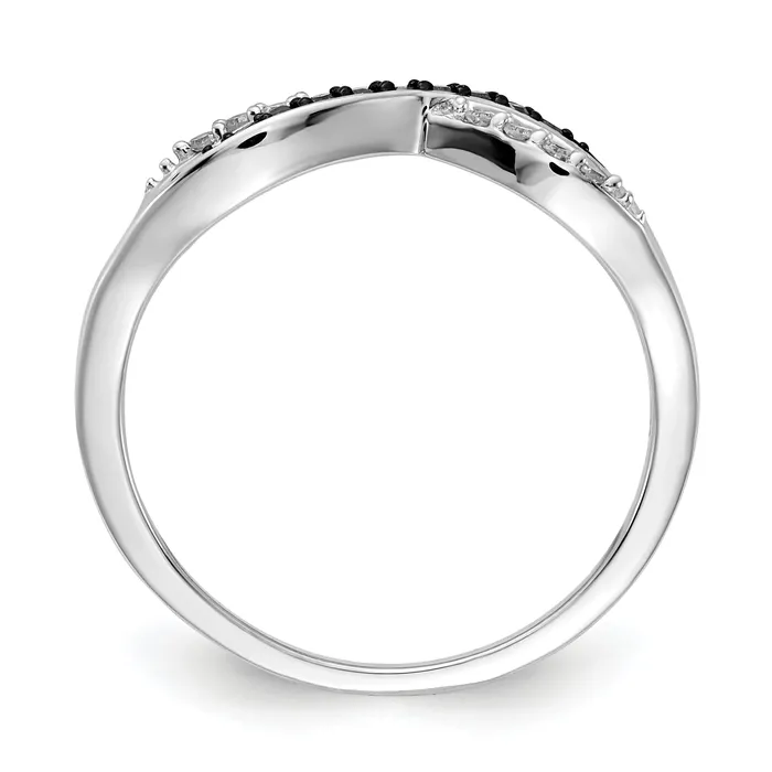 Rings Goldia Solid 14k White Gold w Blue and Simulated CZ Crisscross Ring