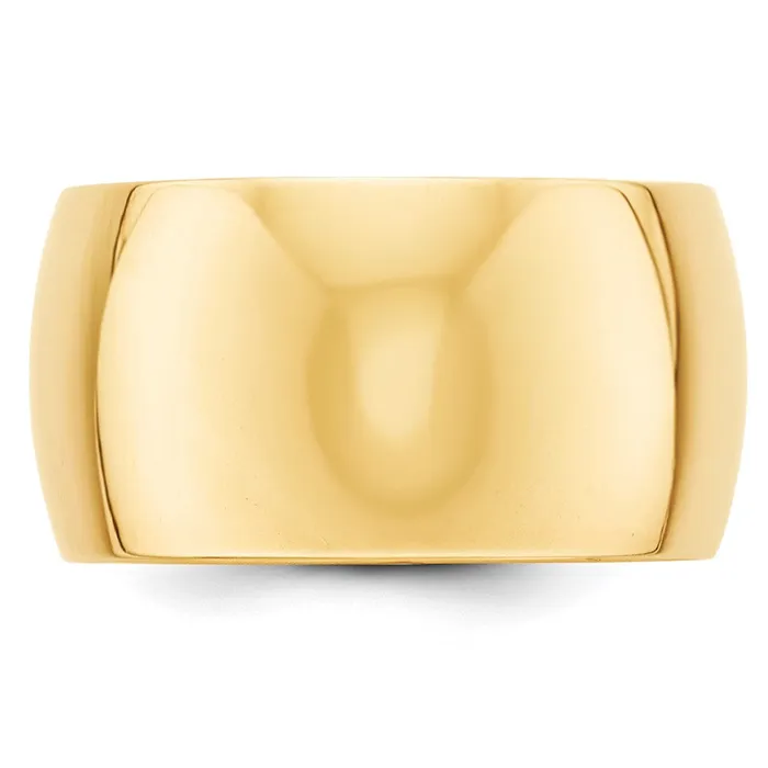 Rings Goldia Solid 14K Yellow Gold 12mm Half Round MensWomens Wedding Band Ring Size 10 Rings Goldia Solid 14K Yellow Gold 12mm Half Round MensWomens Wedding Band Ring Size 10