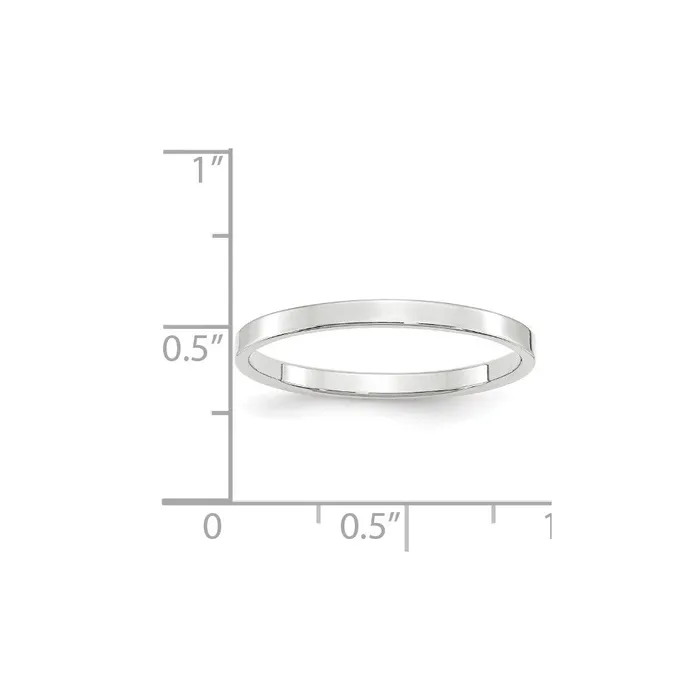 Rings Goldia Solid 18K White Gold 2mm Light Weight Flat MensWomens Wedding Band Ring Size 4 Rings Goldia Solid 18K White Gold 2mm Light Weight Flat MensWomens Wedding Band Ring Size 4