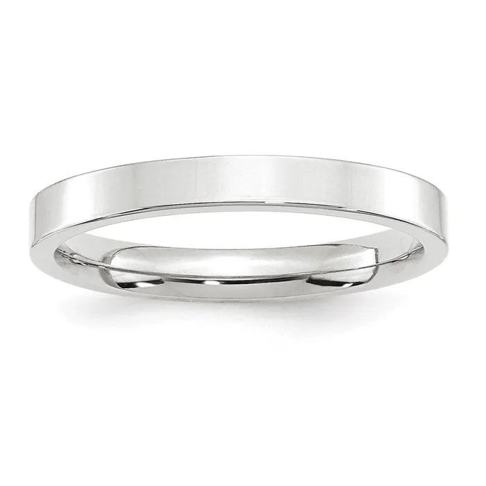 Rings Goldia Solid 18K White Gold 3mm Standard Flat Comfort Fit MensWomens Wedding Band Ring Size 115 Rings Goldia Solid 18K White Gold 3mm Standard Flat Comfort Fit MensWomens Wedding Band Ring Size 115