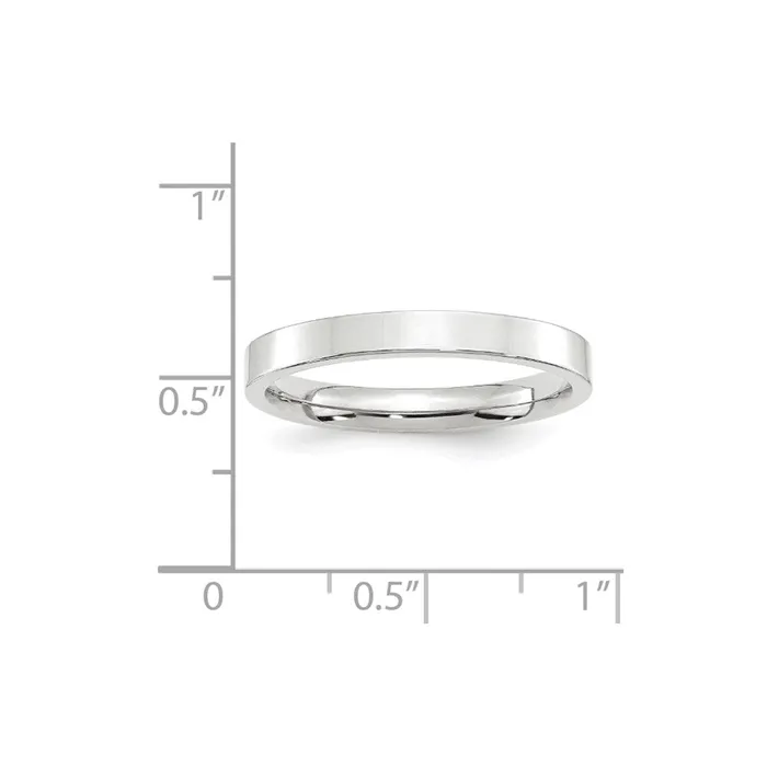 Rings Goldia Solid 18K White Gold 3mm Standard Flat Comfort Fit MensWomens Wedding Band Ring Size 115 Rings Goldia Solid 18K White Gold 3mm Standard Flat Comfort Fit MensWomens Wedding Band Ring Size 115
