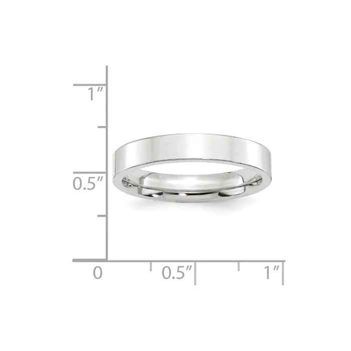 Rings Goldia Solid 18K White Gold 4mm Standard Flat Comfort Fit MensWomens Wedding Band Ring Size 13 Rings Goldia Solid 18K White Gold 4mm Standard Flat Comfort Fit MensWomens Wedding Band Ring Size 13