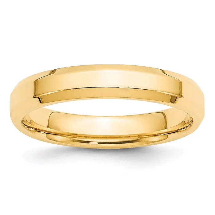 Rings Goldia Solid 18K Yellow Gold 4mm Bevel Edge Comfort Fit MensWomens Wedding Band Ring Size 115 Rings Goldia Solid 18K Yellow Gold 4mm Bevel Edge Comfort Fit MensWomens Wedding Band Ring Size 115