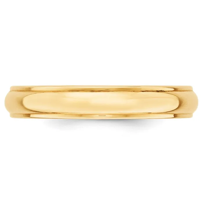 Rings Goldia Solid 18K Yellow Gold 4mm Half Round with Edge MensWomens Wedding Band Ring Size 115 Rings Goldia Solid 18K Yellow Gold 4mm Half Round with Edge MensWomens Wedding Band Ring Size 115