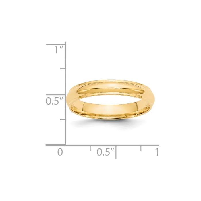 Rings Goldia Solid 18K Yellow Gold 4mm Half Round with Edge MensWomens Wedding Band Ring Size 115 Rings Goldia Solid 18K Yellow Gold 4mm Half Round with Edge MensWomens Wedding Band Ring Size 115