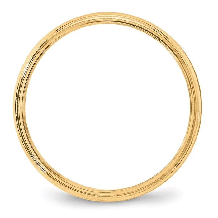 Rings Goldia Solid 18K Yellow Gold 4mm Light Weight Milgrain Half Round MensWomens Wedding Band Ring Size 7 Rings Goldia Solid 18K Yellow Gold 4mm Light Weight Milgrain Half Round MensWomens Wedding Band Ring Size 7