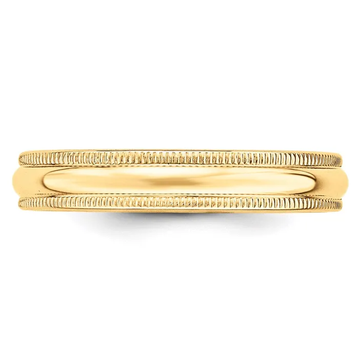 Rings Goldia Solid 18K Yellow Gold 4mm Light Weight Milgrain Half Round MensWomens Wedding Band Ring Size 7 Rings Goldia Solid 18K Yellow Gold 4mm Light Weight Milgrain Half Round MensWomens Wedding Band Ring Size 7