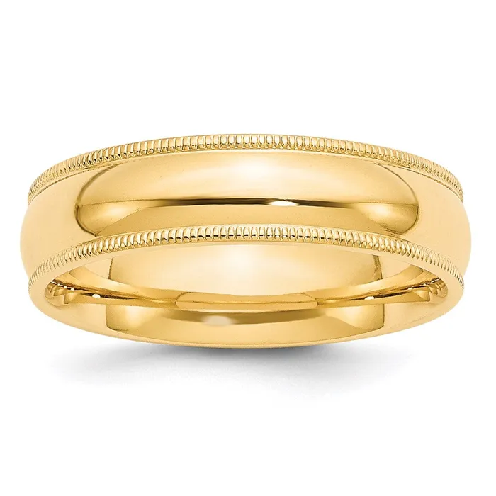 Rings Goldia Solid 18K Yellow Gold 6mm Milgrain Comfort Wedding MensWomens Wedding Band Ring Size 55 Rings Goldia Solid 18K Yellow Gold 6mm Milgrain Comfort Wedding MensWomens Wedding Band Ring Size 55