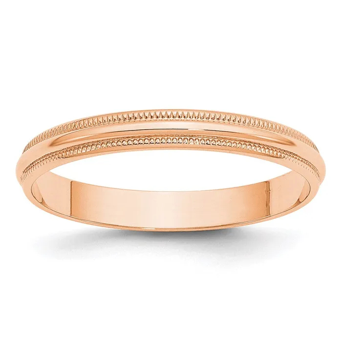 Rings Goldia Solid 18K Yellow Gold Rose Gold 3mm Light Weight Milgrain Half Round MensWomens Wedding Band Ring Size 105 Rings Goldia Solid 18K Yellow Gold Rose Gold 3mm Light Weight Milgrain Half Round MensWomens Wedding Band Ring Size 105