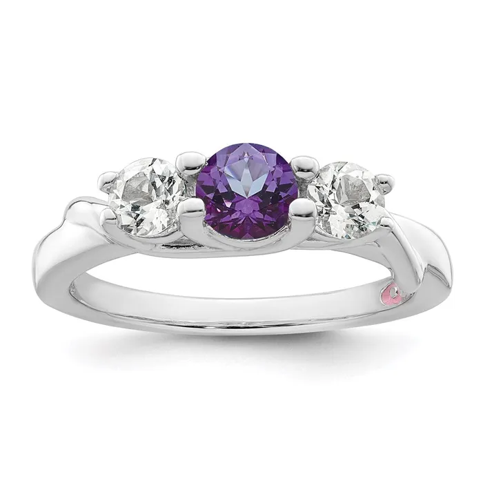 Rings Goldia Survivor Collection Sterling Silver Rhodiumplated White and Purple Swarovski Topaz Joanna Ring Rings Goldia Survivor Collection Sterling Silver Rhodiumplated White and Purple Swarovski Topaz Joanna Ring