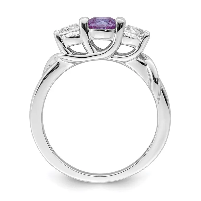 Rings Goldia Survivor Collection Sterling Silver Rhodiumplated White and Purple Swarovski Topaz Joanna Ring