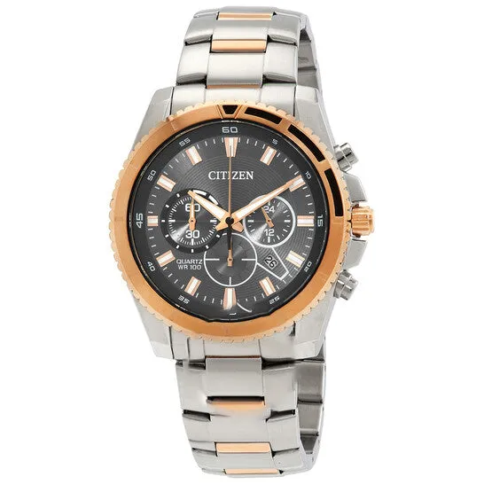 Rings JMS always Original Citizen Chronograph Quartz Grey Dial TwoTone Mens Watch AN820459H Rings JMS always Original Citizen Chronograph Quartz Grey Dial TwoTone Mens Watch AN820459H