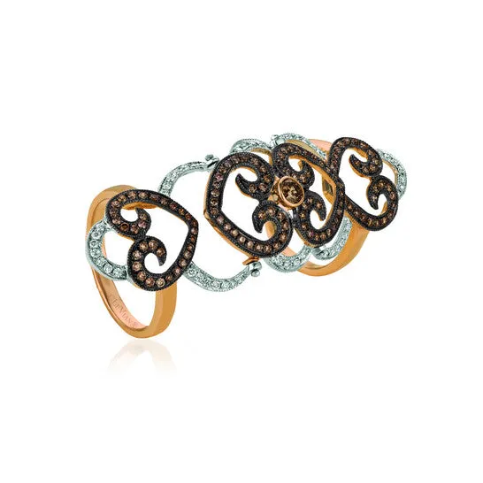 Rings Original Le Vian Red Carpet Knuckle Ring Chocolate Diamonds Vanilla Diamonds set in 14K Two Tone Gold Ring Size 7 PEAX 35 JMS always Rings Original Le Vian Red Carpet Knuckle Ring Chocolate Diamonds Vanilla Diamonds set in 14K Two Tone Gold Ring Size 7 PEAX 35 JMS always